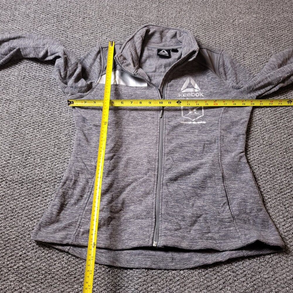 Reebok Jacket Womens M Medium Gray Full Zip Active Athletic Top Track Running - Picture 8 of 10
